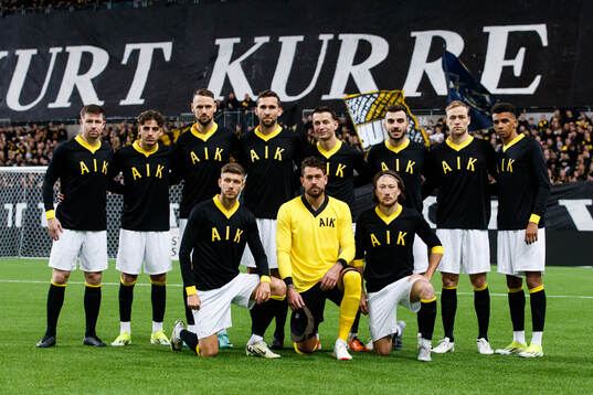  Mads Døhr Thychosen, Taha Ayari, Alexander Milosevic, Benjamin Tiedemann Hansen, Martin Ellingsen, Ioannis Pittas, Bersant Celina och Rui Modesto. Nedre raden från vänster: Anton Salétros, målvakt Kristoffer Nordfeldt och Axel Björnström.