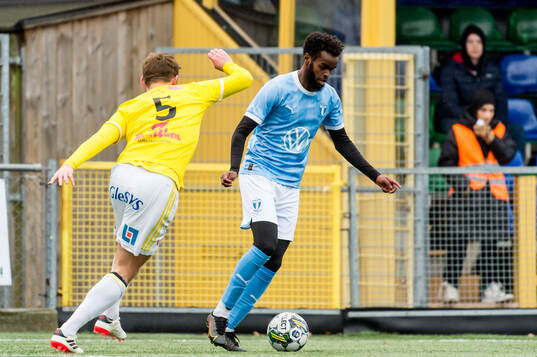 Malmö FFs Mubarak Mohamud Nuh och Falkenbergs FFs Noel Hansson