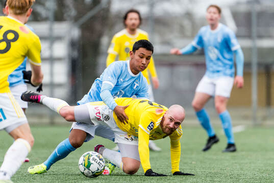 Malmö FFs Sashwat Rana och Falkenbergs FFs Christoffer Carlsson