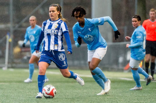 IFK Göteborgs Frida Bremer och Malmö FFs Hanna Lofthammar