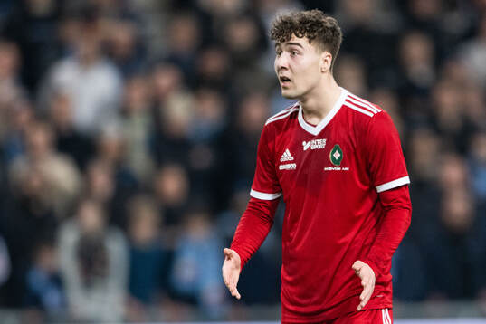 Skövde AIKs Filip Drinic reagerar