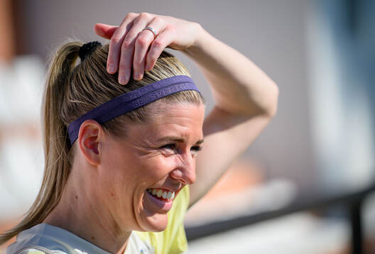 Olivia Schough of Sweden of the women's national football team of Sweden at a training session