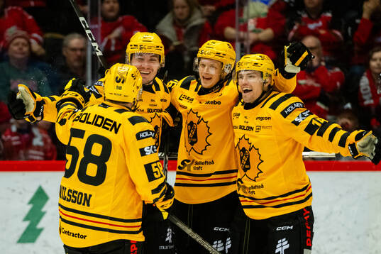 Skellefteås Max Lindholm jublar