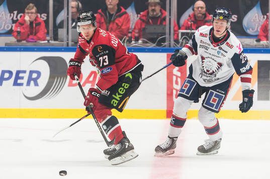 Malmö Redhawks Adam Ollas Mattsson och Linköpings Filip