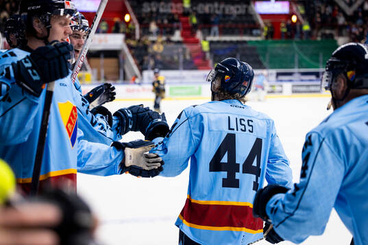 Djurgårdens Olle Liss jublar 1-0 målet