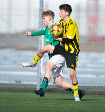 IFK Hässleholms Omar Saboni i träningsmatchen mellan IFK Hässleholm och Hässleholms IF U19 i Hässleholm 25 februari 2024.