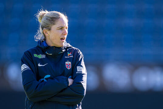 Head coach Gemma Grainger of the Norwegian women's national