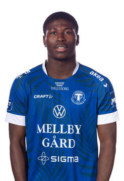 Trelleborgs Abel Ogwuche poserar för ett porträtt den 26 februari 2024 i Trelleborg.