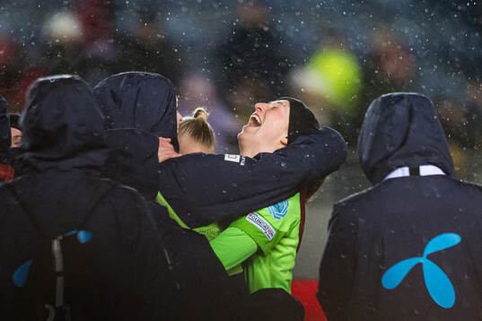 Cecilie Hauståker Fiskerstrand of Norway celebrates