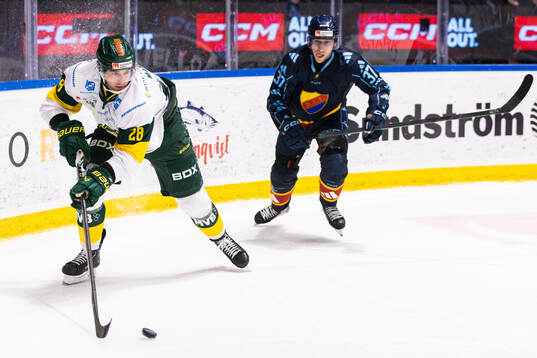 Björklövens Brandon Manning och Djurgårdens John Norman