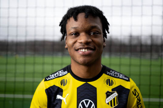 Häckens nyförvärv Jeremy Agbonifo poserar för ett porträtt den 28 februari 2024 i Göteborg. 