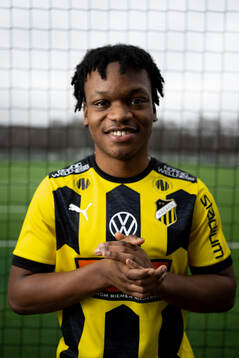 Häckens nyförvärv Jeremy Agbonifo poserar för ett porträtt den 28 februari 2024 i Göteborg. 
