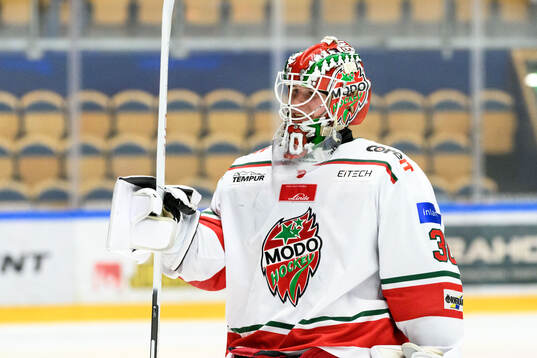 MoDos målvakt Lassi Lehtinen jublar