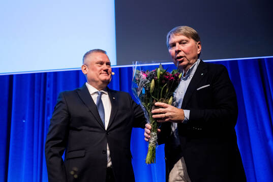 Malmö FFs ordförande Anders Pålsson och valberedningens Ordförande Pehr Andersson