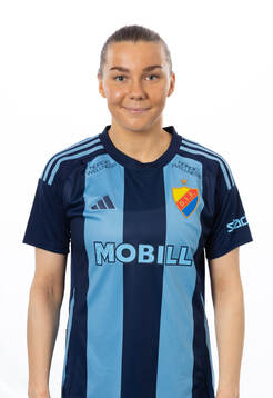 Djurgårdens Ebba Hed poserar för ett porträtt den 1 mars 2024 i Stockholm.