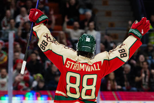 Frölundas Malte Strömwall jublar