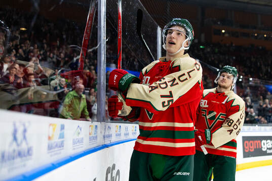 Frölundas David Edstrom  jublar