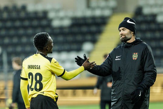 BK Häckens Zeidane Inoussa och Brommapojkarnas tränare