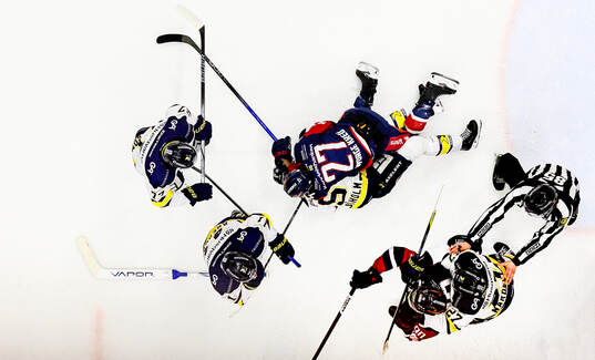 Slagsmål mellan HV71s Victor Sjöholm och Linköpings