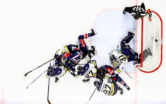 Slagsmål mellan HV71s Victor Sjöholm och Linköpings