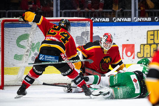 Luleås Brendan Shinnimin och målvakt Matteus Ward