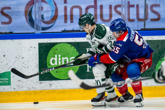 Färjestads Michael Lindqvist och Oskarshamns David