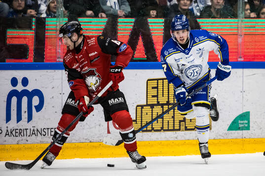 Malmö Redhawks Johan Olofsson och Leksands Marcus Karlberg