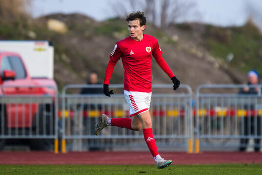 Kalmars Jacob Trenskow jublar efter 1-1