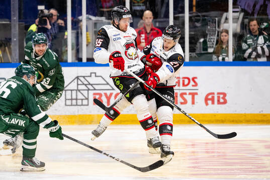 Malmö Redhawks Carl Persson och Robin Alvarez