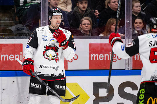 Malmö Redhawks Adam Ollas Mattsson jublar