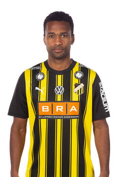 Häckens Ola Kamara poserar för ett porträtt den 12 mars 2024 i Göteborg.