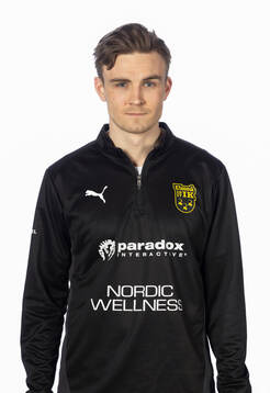 Umeås fystränare Filip Nyman poserar för ett porträtt den 12 mars 2024 i Umeå.
