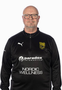 Umeås målvaktstränare Kim Eriksson poserar för ett porträtt den 12 mars 2024 i Umeå.