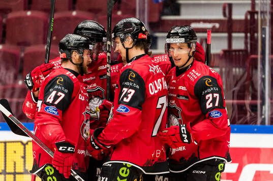 Malmö Redhawks Robin Alvarez jublar