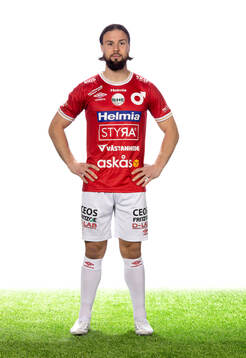 Degerfors Abdelkarim Mammar Chauche 1 poserar för ett porträtt den 13 mars 2024 i Degerfors.