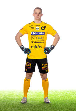 Degerfors Filip Järlesand 1 poserar för ett porträtt den 13 mars 2024 i Degerfors.