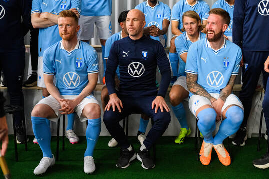 Anders Christiansen, tränare Henrik Rydström och Pontus Jansson