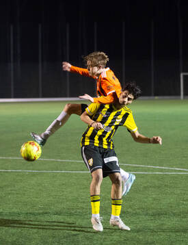 i matchen i DM för juniorer U19 mellan IFK Hässleholm och Kristianstads FC i Hässleholm 15 mars 2024.