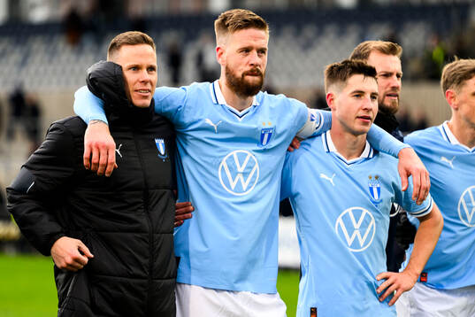 Malmö FFs Niklas Moisander, Pontus Jansson och Lasse Berg Johnsen