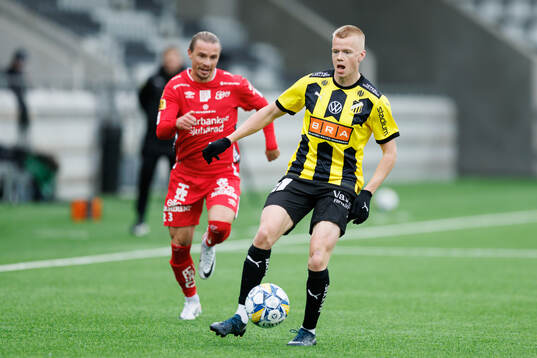Elfsborgs Niklas Hult och BK Häckens Axel Lindahl