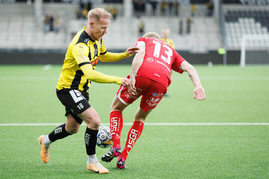 BK Häckens Mikkel Rygaard Jensen och Elfsborgs Johan