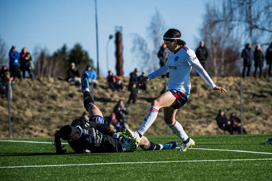 Vittsjös målvakt Lauren Brzykcy och FC Rosengårds Mai Kadowaki