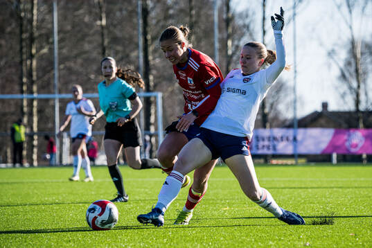 Vittsjös Klara Nyberg och FC Rosengårds Johanna Lindblom