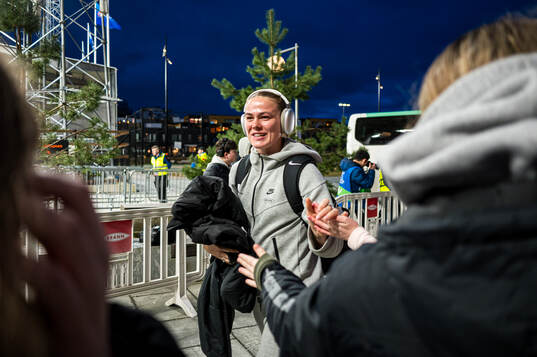 Marthine Østenstad of Brann arrives