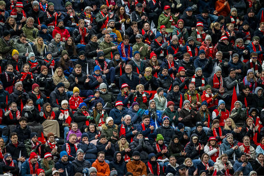 Spectators in the stands