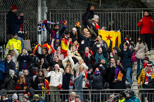 Spectators in the stands