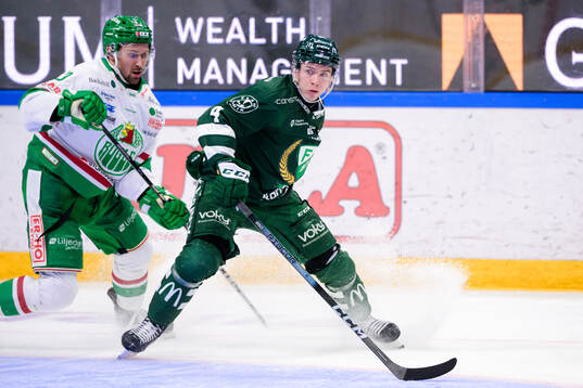 Rögles Michael Kapla och Färjestads Oscar Lawner