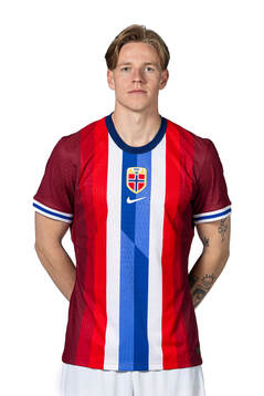 Jesper Daland of the Norwegian national football team poses for a portrait