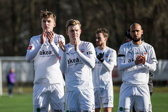 Helsingborgs Lukas Kjellnäs, William Westerlund och Sumar Almadjed jublar