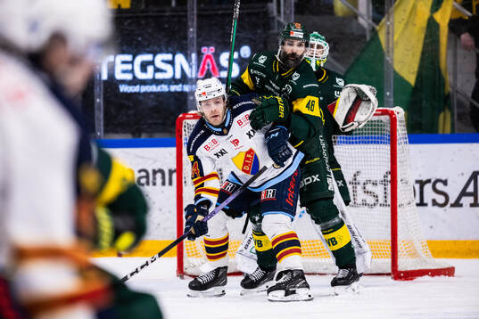 Djurgårdens Olle Liss och Björklövens Daniel Rahimi